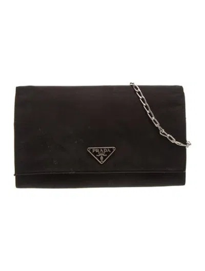 Pre-owned Prada Vintage Continental Wallet In Black
