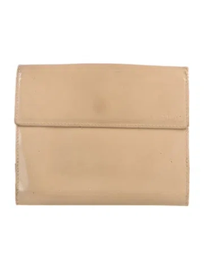 Pre-owned Prada Vintage Continental Wallet In Neutrals