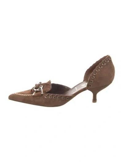 Pre-owned Prada Vintage D' Orsay D'orsay Pumps In Brown
