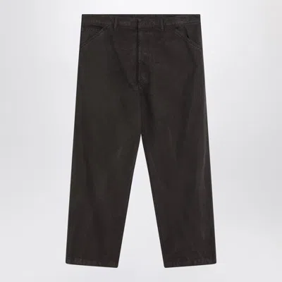 Prada Vintage-effect Brown Cotton Trousers Men