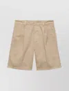Prada Cotton Bermuda Shorts In Neutrals