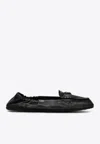 Prada Vintage-effect Nappa Leather Loafers In Black
