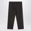 Prada Vintage-effect Brown Cotton Trousers Men In Brown