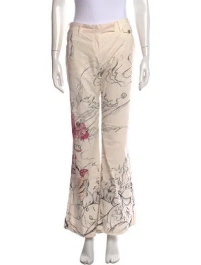 Pre-owned Prada Vintage Flared Pants In Neutrals/pink