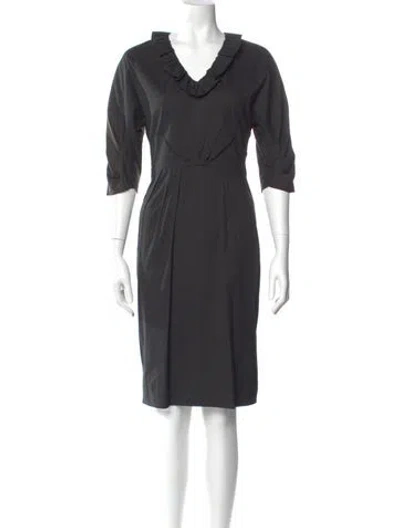 Pre-owned Prada Vintage Knee-length Dress In Black