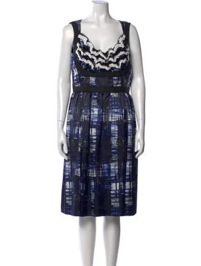Pre-owned Prada Vintage Knee-length Dress In Blue