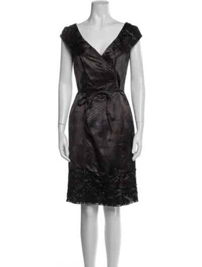 Pre-owned Prada Vintage Knee-length Dress In Blue/brown