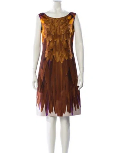 Pre-owned Prada Vintage Knee-length Dress In Brown