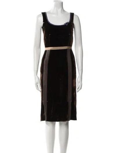 Pre-owned Prada Vintage Knee-length Dress In Brown