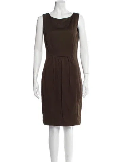 Pre-owned Prada Vintage Knee-length Dress In Brown
