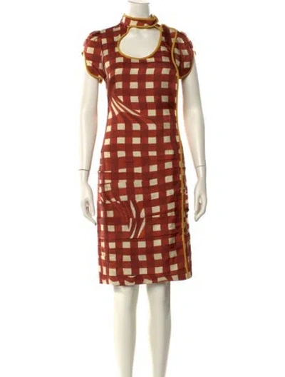 Pre-owned Prada Vintage Knee-length Dress In Brown