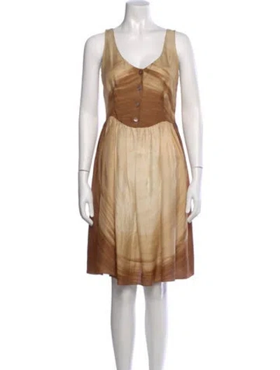 Pre-owned Prada Vintage Knee-length Dress In Brown