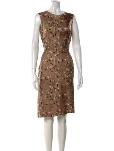 Pre-owned Prada Vintage Knee-length Dress In Brown