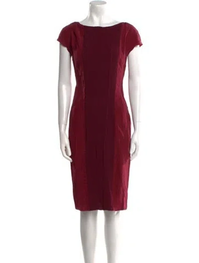 Pre-owned Prada Vintage Knee-length Dress In Burgundy
