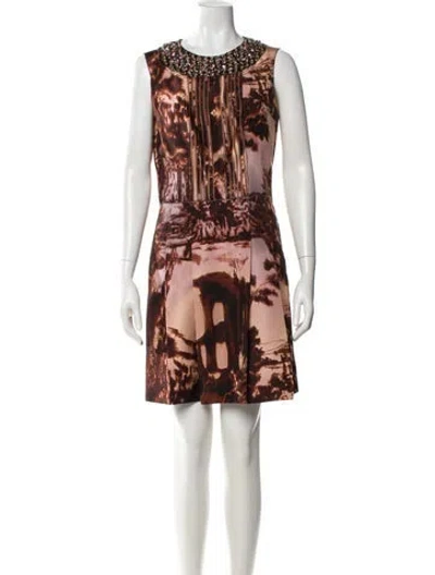 Pre-owned Prada Vintage Knee-length Dress In Burgundy