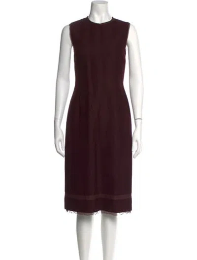 Pre-owned Prada Vintage Knee-length Dress In Burgundy