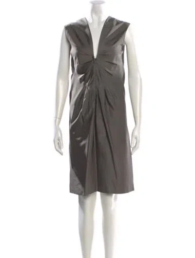 Pre-owned Prada Vintage Knee-length Dress In Gray