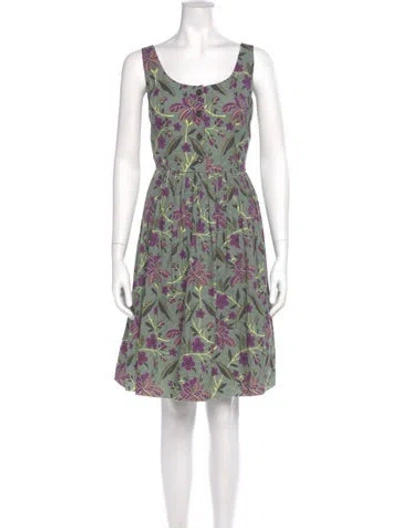 Pre-owned Prada Vintage Knee-length Dress In Green