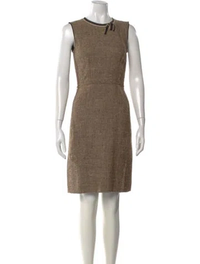 Pre-owned Prada Vintage Knee-length Dress In Neutral