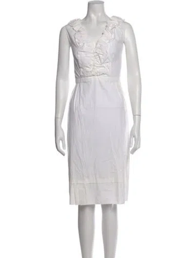Pre-owned Prada Vintage Knee-length Dress In Neutral