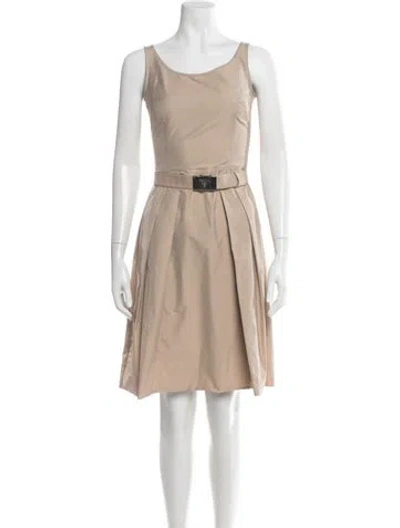 Pre-owned Prada Vintage Knee-length Dress In Neutral