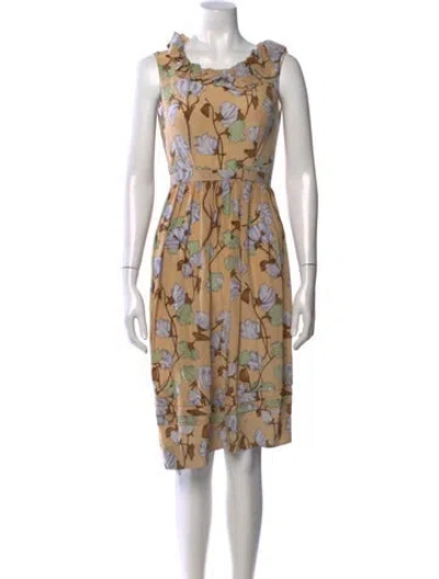 Pre-owned Prada Vintage Knee-length Dress In Neutral