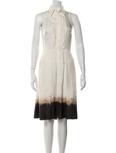 Pre-owned Prada Vintage Knee-length Dress In Neutral