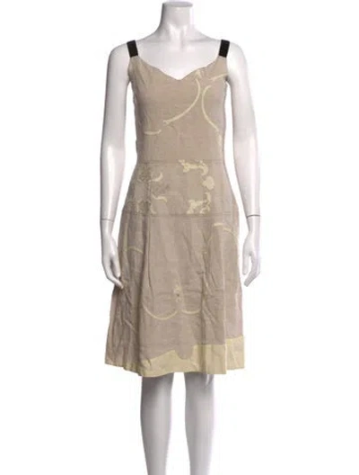 Pre-owned Prada Vintage Knee-length Dress In Neutrals