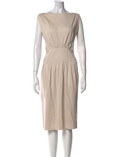 Pre-owned Prada Vintage Knee-length Dress In Neutrals