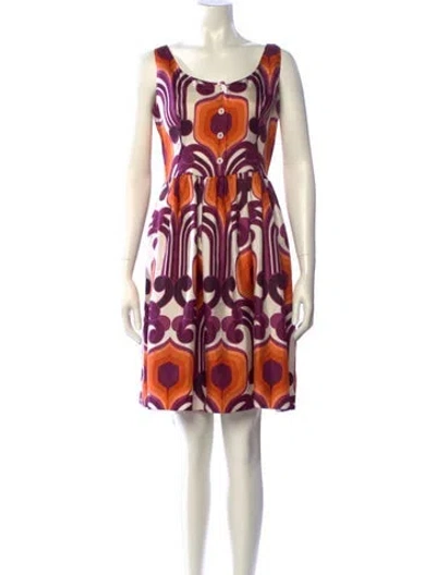 Pre-owned Prada Vintage Knee-length Dress In Orange