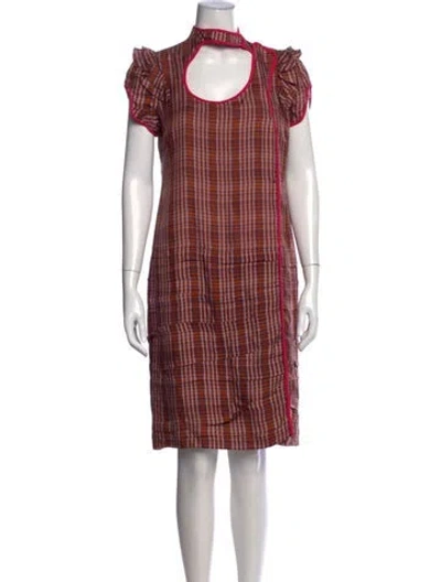 Pre-owned Prada Vintage Knee-length Dress In Orange