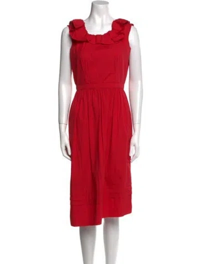 Pre-owned Prada Vintage Knee-length Dress In Red