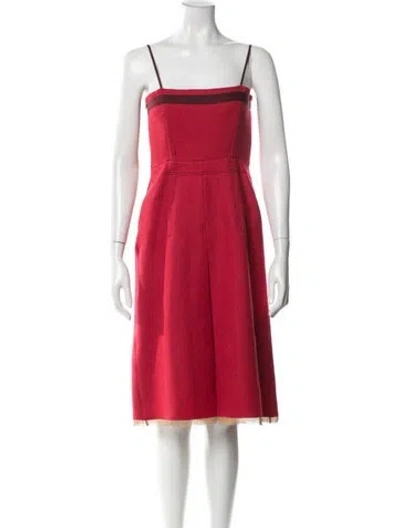 Pre-owned Prada Vintage Knee-length Dress In Red