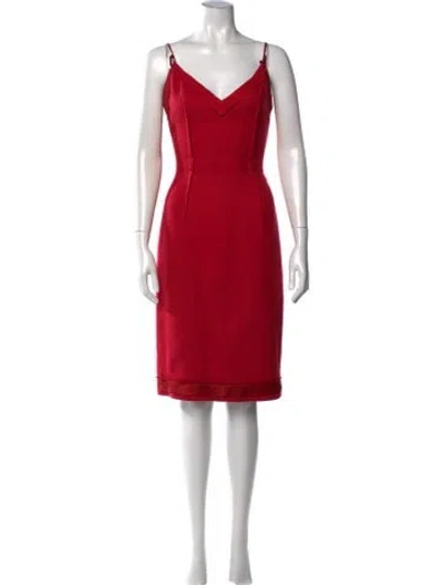 Pre-owned Prada Vintage Knee-length Dress In Red