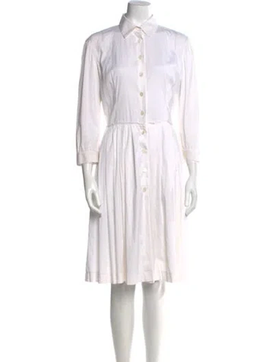 Pre-owned Prada Vintage Knee-length Dress In White