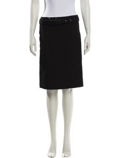 Pre-owned Prada Vintage Knee-length Skirt In Black