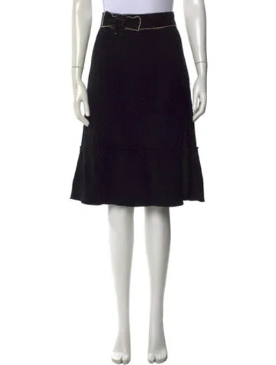 Pre-owned Prada Vintage Knee-length Skirt In Black