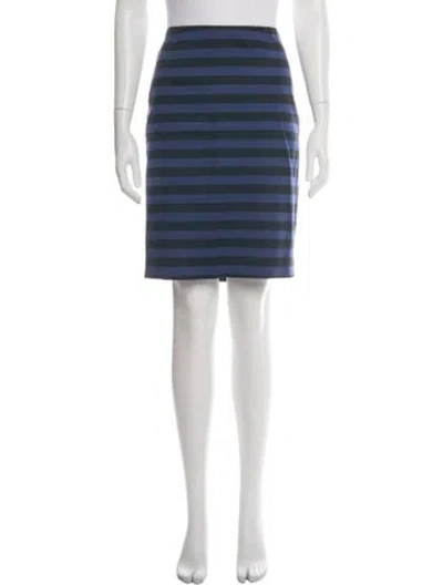 Pre-owned Prada Vintage Knee-length Skirt In Black/blue