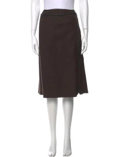 Pre-owned Prada Vintage Knee-length Skirt In Brown