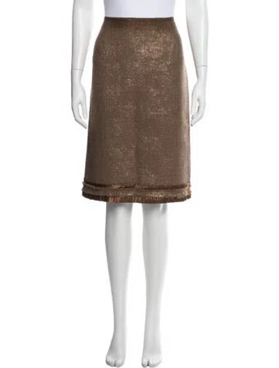 Pre-owned Prada Vintage Knee-length Skirt In Brown