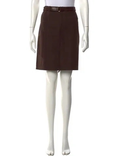 Pre-owned Prada Vintage Knee-length Skirt In Brown