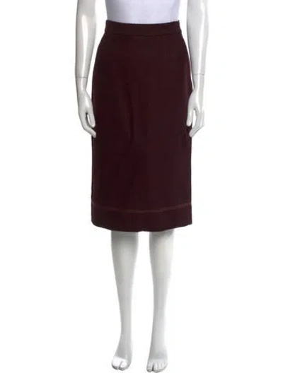 Pre-owned Prada Vintage Knee-length Skirt In Burgundy