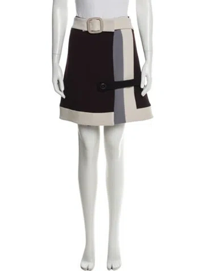 Pre-owned Prada Vintage Knee-length Skirt In Burgundy