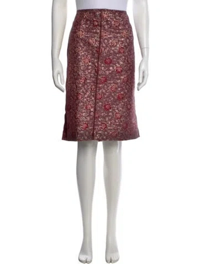 Pre-owned Prada Vintage Knee-length Skirt In Burgundy
