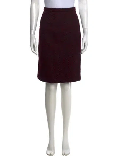 Pre-owned Prada Vintage Knee-length Skirt In Burgundy
