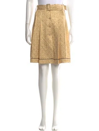 Pre-owned Prada Vintage Knee-length Skirt In Gold