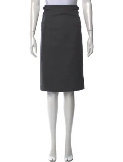 Pre-owned Prada Vintage Knee-length Skirt In Gray