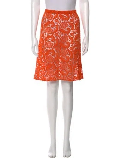Pre-owned Prada Vintage Knee-length Skirt In Orange