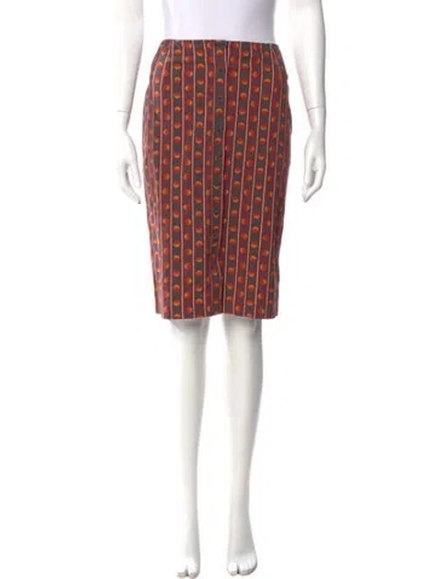 Pre-owned Prada Vintage Knee-length Skirt In Orange