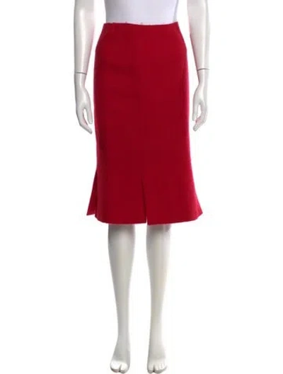 Pre-owned Prada Vintage Knee-length Skirt In Red